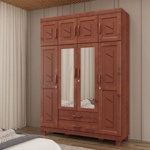 Ropero 8 Puertas 2 Cajones Con Espejo Cobre 1262t