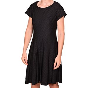 Vestido manga corta negro dama l'exclusif