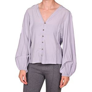 Blusa manga larga gris dama tiare