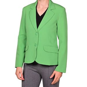 Blazer Manga Larga Verde Forrado Dama L'Exclusif