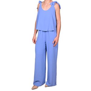 Enterizo Celeste En Crepe L'Exclusif