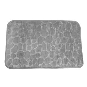 Alfombra Baño 45x75cm Diseño Piedras Gris