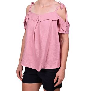 Blusa Rosa Bardot Juliette