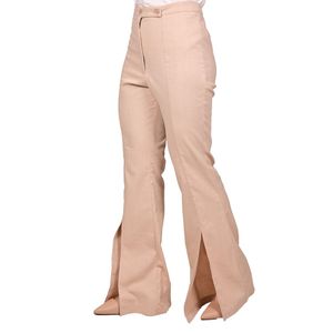 Pantalon Beige Con Tajo Juliette