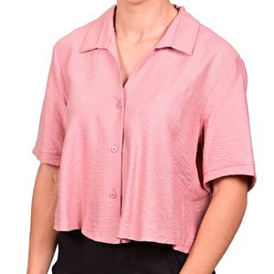 Camisa rosa corta juliette