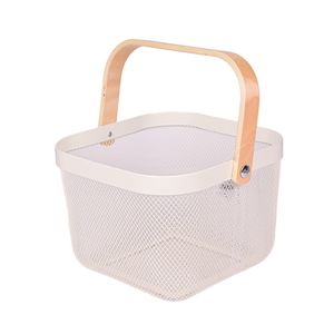 Cesto 24x24x28cm C/Asas Color Beige Generico