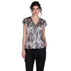 Blusa m/c marron dama woman