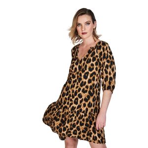 Vestido 3/4 animal print dama eclipse