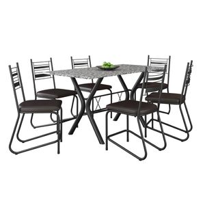 Conjunto comedor 1500 miami 6 sillas kiev fabone