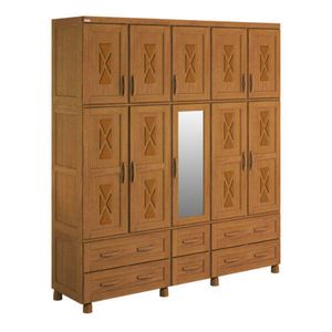 Ropero 10 Puertas 6 Cajones Con Espejo Caribe