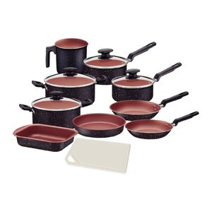 Juego De Ollas 10 Pzas. Turquia Granito Negro*