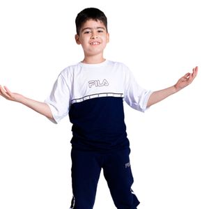 Remera Blanco / Azul M. Juan Color Block Fila