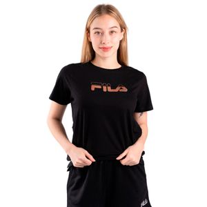 Remera negro blossom loose fit fila