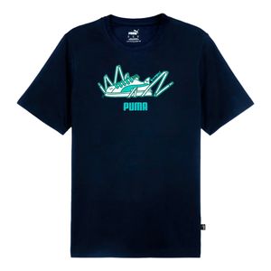 Remera azul marino graphic sneaker hombre puma