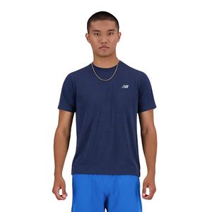 Remera azul m. athletics run dry new balance