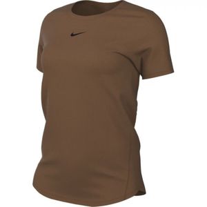 Remera nike marron drifit one classic mujer