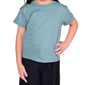 Remera m/c basic verde niño stitches kids