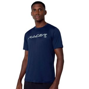 Remera azul m. running reflective core fila