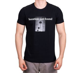 Remera Negro Estamp. Location No Found Connection