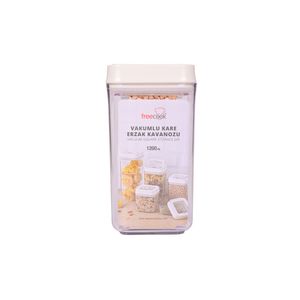 Recipiente Plastico 1.2l Tapa Blanco Freecook