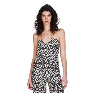 Top Negro Estampado Dama Eclipse