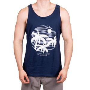 Camislla Azul M. Estamp. Palm Circ. Connection