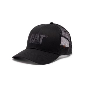 Kepi negro bordado caterpilar