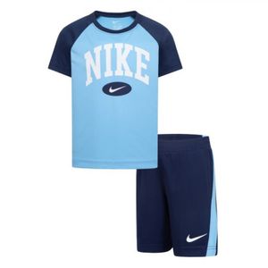 Conjunto infantil azul/celeste dri fit raglan nike