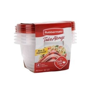 Tuppers Rubbermaid *4 Cuadrado 1.2lts.