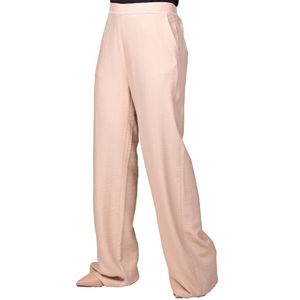 Pantalon beige palazo con goma atrás juliette