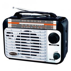 Radio am/fm/usb/sd card/bat rec 600w mega star