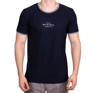 Remera azul m. estamp. original connection