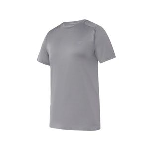 Remera gris. essentials run dry new balance