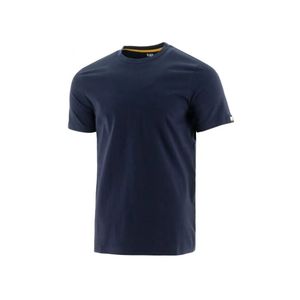 Remera azul m. basic essential caterpilar