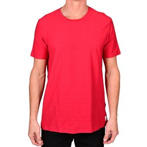 Remera M/C Rojo Liso Texturado Hombre